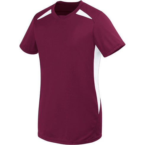 Russell Athletic Ladies Hawk Jersey (322872), Color 'Maroon/White'